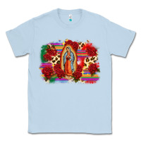 Dusty Blue Our Lady of Guadalupe Classic Tee - CTS Tumbler Store