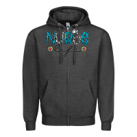 Charcoal Heather Nurse life Zipper Hoodie - CowhideDigitalArt
