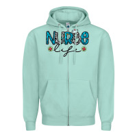 Seafoam Nurse life Zipper Hoodie - CowhideDigitalArt