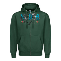 Sports Green Nurse life Zipper Hoodie - CowhideDigitalArt