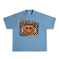 Pebble Blue it's game day y'all football smiley face Urban Heavy Tee - BarkalooDesign