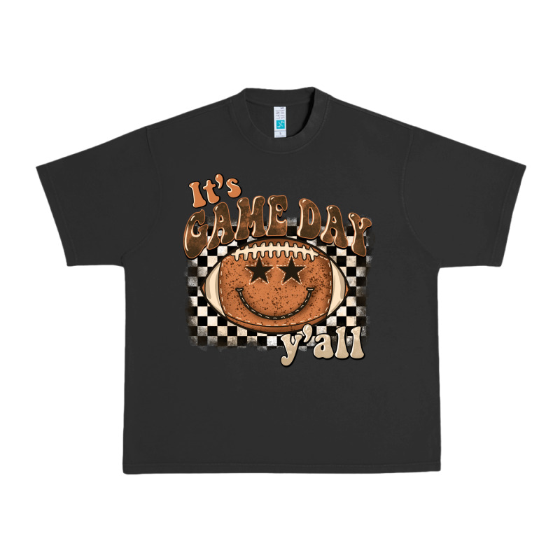 It's Game Day Y'all Football Smiley Face Urban Heavy Tee by BarkalooDesign | Teevron