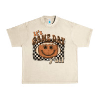 Sandshell it's game day y'all football smiley face Urban Heavy Tee - BarkalooDesign