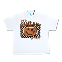 White it's game day y'all football smiley face Urban Heavy Tee - BarkalooDesign