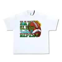 White eat sleep football repeat Urban Heavy Tee - texasbilliewilder
