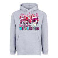 Heather Grey in october we wear pink cancer ribbon with teeth Heavyweight Hoodie - AdoDesignShop