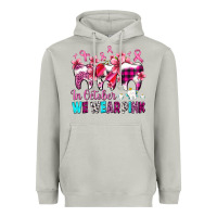 In October We Wear Pink Cancer Ribbon With Teeth Heavyweight Hoodie | Teevron