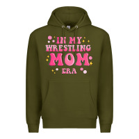 Army Green in my wrestling mom era Premium Hoodie - MaliasSmallBusiness