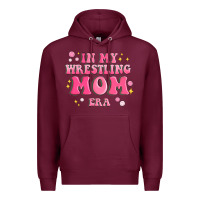 Burgundy in my wrestling mom era Premium Hoodie - MaliasSmallBusiness