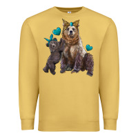Antique Gold mama bear and baby bear Premium Sweatshirt - Artiststas