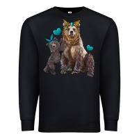 Black mama bear and baby bear Premium Sweatshirt - Artiststas