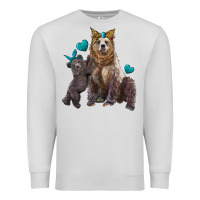 Dove Grey mama bear and baby bear Premium Sweatshirt - Artiststas