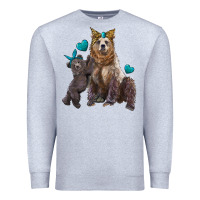 Heather Grey mama bear and baby bear Premium Sweatshirt - Artiststas