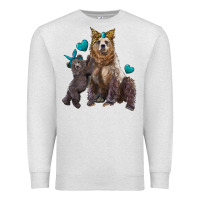 Oatmeal Heather mama bear and baby bear Premium Sweatshirt - Artiststas