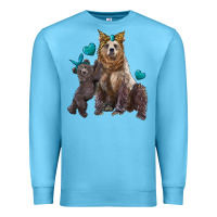 Ocean Blue mama bear and baby bear Premium Sweatshirt - Artiststas