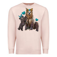 Pale Pink mama bear and baby bear Premium Sweatshirt - Artiststas