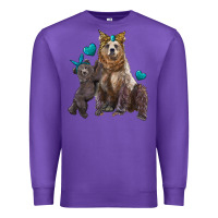 Purple mama bear and baby bear Premium Sweatshirt - Artiststas