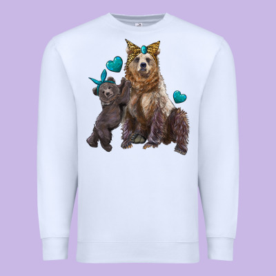 Mama Bear And Baby Bear Premium Sweatshirt Designed By Artiststas