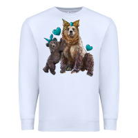 White mama bear and baby bear Premium Sweatshirt - Artiststas
