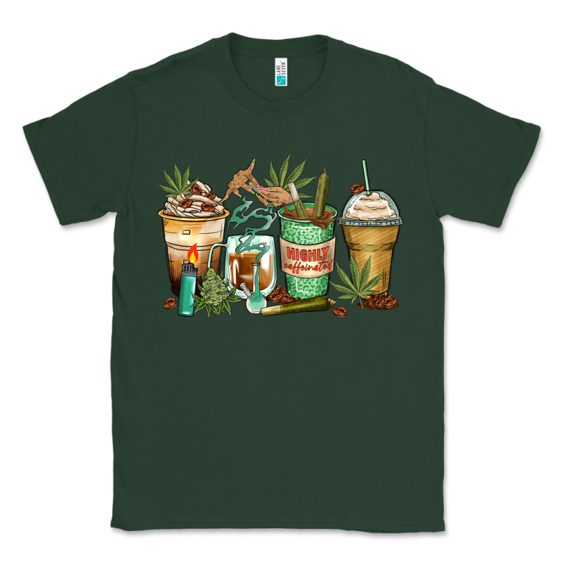 Highly Caffeinated Coffee Cups Classic Tee by Zillion Design Studio | Teevron