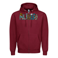 Burgundy nurse Zipper Hoodie - CowhideDigitalArt