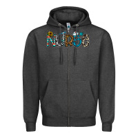 Charcoal Heather nurse Zipper Hoodie - CowhideDigitalArt