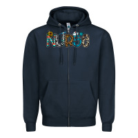 Navy nurse Zipper Hoodie - CowhideDigitalArt