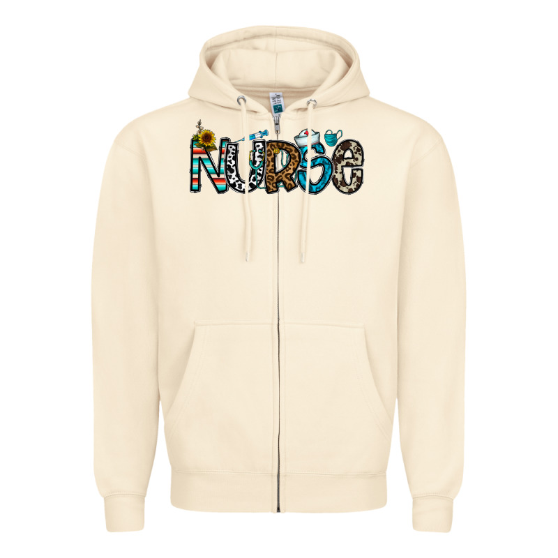 Nurse Zipper Hoodie by CowhideDigitalArt | Teevron