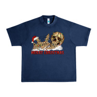 Navy Merry christmas skeleton Urban Heavy Tee - RanaPortraitStore