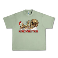 Oil Green Merry christmas skeleton Urban Heavy Tee - RanaPortraitStore