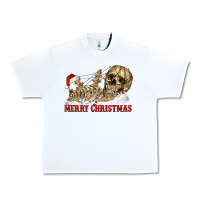 White Merry christmas skeleton Urban Heavy Tee - RanaPortraitStore