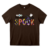 Chocolate Brown too cute to spook Heavy Core Tee - CowhideDigitalArt