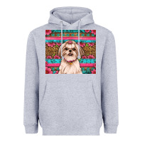Shih Tzu Floral Tumbler Heavyweight Hoodie | Teevron