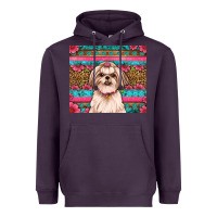 Plum shih tzu floral tumbler Heavyweight Hoodie - Artiststas