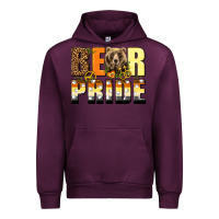 Mauve Wine Western Bear Pride LGBTQ+ Urban Hoodie - BundleAndBundleShop