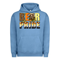 Pigment Pebble Blue Western Bear Pride LGBTQ+ Urban Hoodie - BundleAndBundleShop
