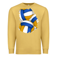 Antique Gold volleyball patch Premium Sweatshirt - AdoDesignShop