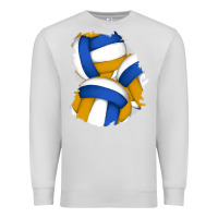 Dove Grey volleyball patch Premium Sweatshirt - AdoDesignShop