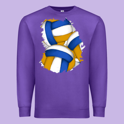 Volleyball Patch Premium Sweatshirt Designed By Adodesignshop