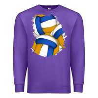 Purple volleyball patch Premium Sweatshirt - AdoDesignShop