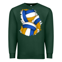 Sports Green volleyball patch Premium Sweatshirt - AdoDesignShop