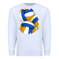 White volleyball patch Premium Sweatshirt - AdoDesignShop