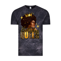 Cloud Black Birthday queen afro girl Vintage Tee - RanaPortraitStore