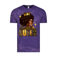 Cloud Purple Birthday queen afro girl Vintage Tee - RanaPortraitStore