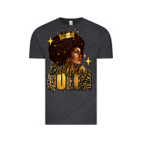 Vintage Black Birthday queen afro girl Vintage Tee - RanaPortraitStore