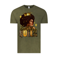 Vintage Olive Birthday queen afro girl Vintage Tee - RanaPortraitStore