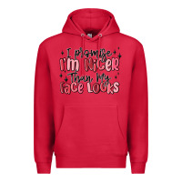Cardinal i promise i'm nicer than my face looks Premium Hoodie - MaliasSmallBusiness