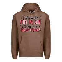 Chestnut i promise i'm nicer than my face looks Premium Hoodie - MaliasSmallBusiness