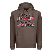 Coffee i promise i'm nicer than my face looks Premium Hoodie - MaliasSmallBusiness