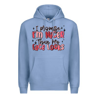 Colony Blue i promise i'm nicer than my face looks Premium Hoodie - MaliasSmallBusiness